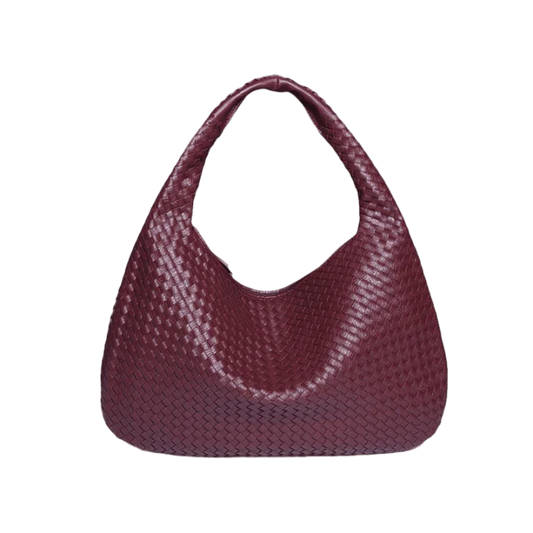 Isadora™️ - Burgundy Woven Bag